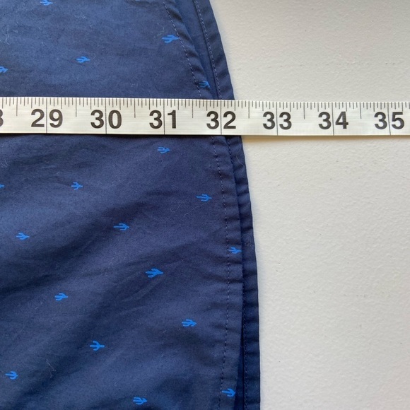 Ariat Men's Pollerd Shirt Large Long Sleeve Fitted Dark Blue Cactus Print Button - Picture 6 of 14